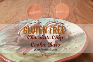 gluten free chocolate chip cookie bar